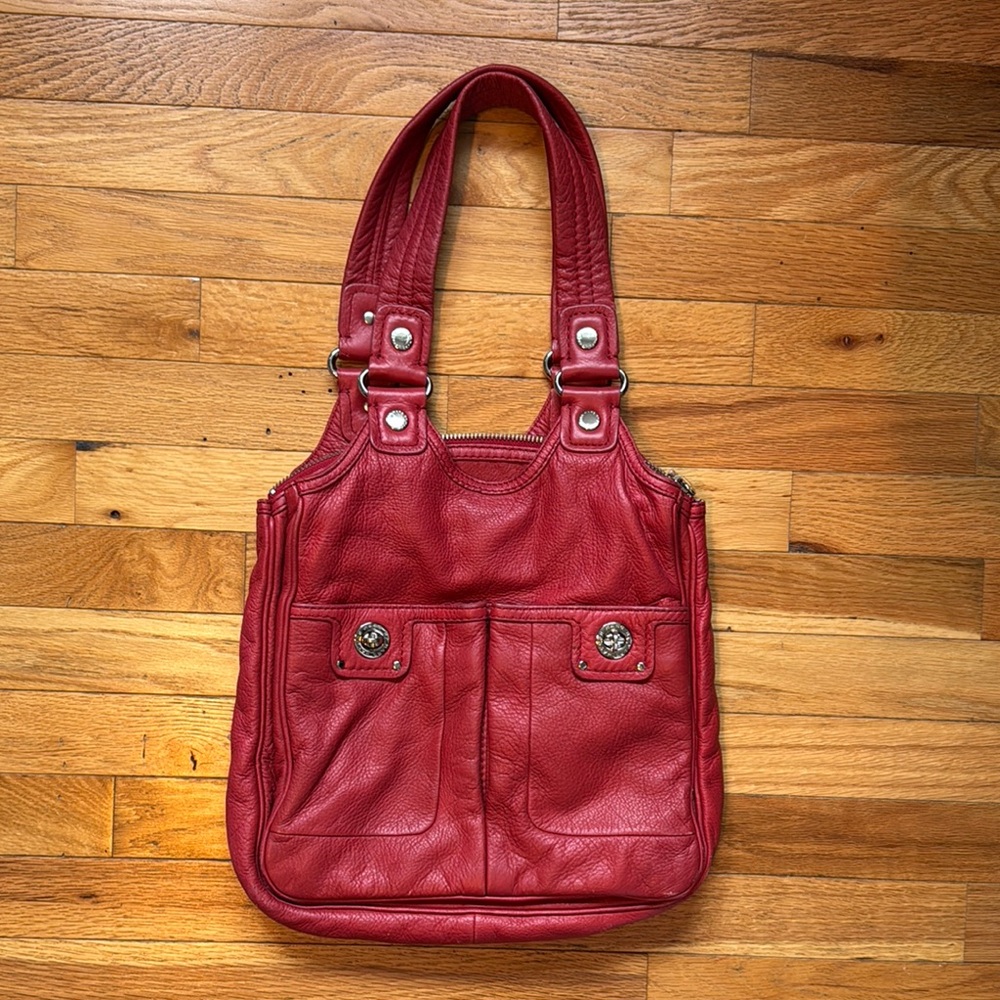 Marc Jacobs Red Leather Tote Bag